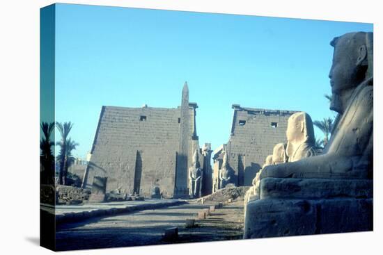 Temple Sacred to Amun Mut and Khons (Khonsu), Luxor, Egypt-CM Dixon-Stretched Canvas