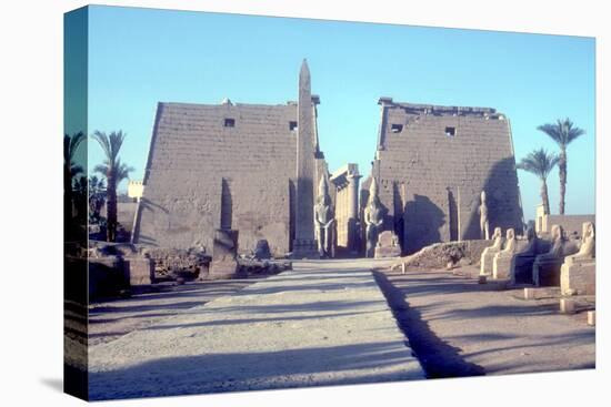 Temple Sacred to Amun Mut and Khons (Khonsu), Luxor, Egypt-CM Dixon-Stretched Canvas