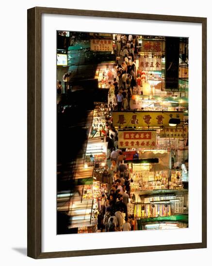 Temple Street Market, Kowloon, Hong Kong, China-Walter Bibikow-Framed Photographic Print