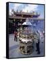 Temple, Taipei, Taiwan, Republic of China, Asia-Sylvain Grandadam-Framed Stretched Canvas