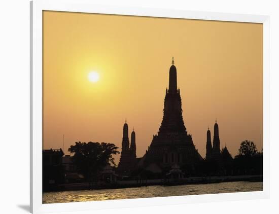 Temple Wat Arun at Sunset, Bangkok, Thailand-Angelo Cavalli-Framed Photographic Print