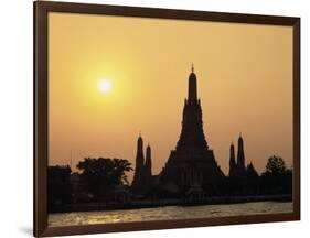 Temple Wat Arun at Sunset, Bangkok, Thailand-Angelo Cavalli-Framed Photographic Print