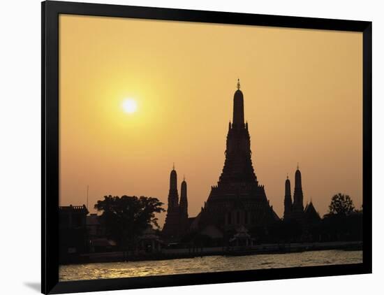 Temple Wat Arun at Sunset, Bangkok, Thailand-Angelo Cavalli-Framed Photographic Print