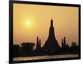 Temple Wat Arun at Sunset, Bangkok, Thailand-Angelo Cavalli-Framed Photographic Print