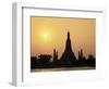 Temple Wat Arun at Sunset, Bangkok, Thailand-Angelo Cavalli-Framed Photographic Print