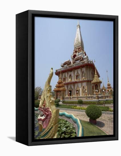 Temple, Wat Chalong, Phuket, Thailand, Southeast Asia-Joern Simensen-Framed Stretched Canvas