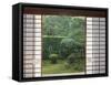 Temple Window, Sesshuji, Kyoto, Japan-Rob Tilley-Framed Stretched Canvas