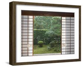 Temple Window, Sesshuji, Kyoto, Japan-Rob Tilley-Framed Premium Photographic Print