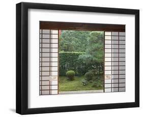 Temple Window, Sesshuji, Kyoto, Japan-Rob Tilley-Framed Photographic Print