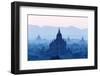 Temples and Pagodas in Early Morning Mist at Dawn, Bagan (Pagan), Myanmar (Burma)-Stephen Studd-Framed Photographic Print