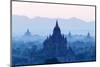Temples and Pagodas in Early Morning Mist at Dawn, Bagan (Pagan), Myanmar (Burma)-Stephen Studd-Mounted Photographic Print