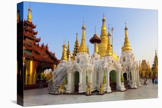 Temples and Shrines at Shwedagon Paya (Pagoda), Yangon (Rangoon), Myanmar (Burma), Asia-Lee Frost-Stretched Canvas