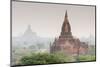 Temples and Stupas at Dawn in the Archaeological Site, Bagan (Pagan), Myanmar (Burma), Asia-Stephen Studd-Mounted Photographic Print
