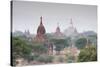 Temples and Stupas at Dawn Sunrise in the Archaeological Site, Bagan (Pagan), Myanmar (Burma)-Stephen Studd-Stretched Canvas