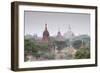 Temples and Stupas at Dawn Sunrise in the Archaeological Site, Bagan (Pagan), Myanmar (Burma)-Stephen Studd-Framed Photographic Print