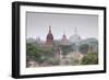 Temples and Stupas at Dawn Sunrise in the Archaeological Site, Bagan (Pagan), Myanmar (Burma)-Stephen Studd-Framed Photographic Print