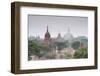 Temples and Stupas at Dawn Sunrise in the Archaeological Site, Bagan (Pagan), Myanmar (Burma)-Stephen Studd-Framed Photographic Print