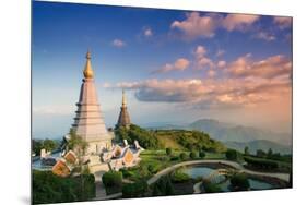 Temples at Doi Inthanon, the Highest Peak in Thailand, Chiang Mai Province-Alex Robinson-Mounted Photographic Print