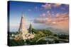 Temples at Doi Inthanon, the Highest Peak in Thailand, Chiang Mai Province-Alex Robinson-Stretched Canvas