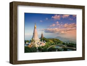 Temples at Doi Inthanon, the Highest Peak in Thailand, Chiang Mai Province-Alex Robinson-Framed Photographic Print