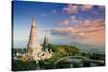 Temples at Doi Inthanon, the Highest Peak in Thailand, Chiang Mai Province-Alex Robinson-Stretched Canvas