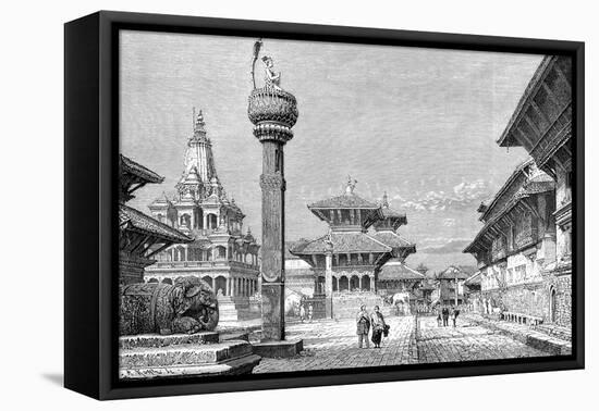 Temples at Patan, Nepal, 1895-Armand Kohl-Framed Stretched Canvas