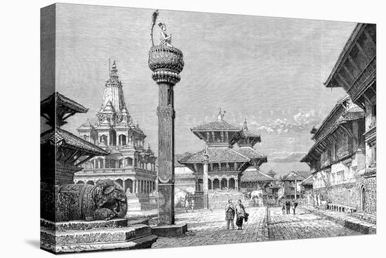 Temples at Patan, Nepal, 1895-Armand Kohl-Stretched Canvas