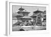 Temples Facing the Royal Place, Katmandu, Nepal, 1895-null-Framed Giclee Print