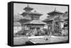 Temples Facing the Royal Place, Katmandu, Nepal, 1895-null-Framed Stretched Canvas