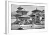 Temples Facing the Royal Place, Katmandu, Nepal, 1895-null-Framed Giclee Print