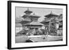 Temples Facing the Royal Place, Katmandu, Nepal, 1895-null-Framed Giclee Print