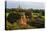 Temples in the Jungle at Sunrise, Bagan, Mandalay Region, Myanmar-Keren Su-Stretched Canvas