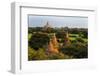 Temples in the Jungle at Sunrise, Bagan, Mandalay Region, Myanmar-Keren Su-Framed Photographic Print