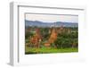 Temples in the Jungle at Sunrise, Bagan, Mandalay Region, Myanmar-Keren Su-Framed Photographic Print