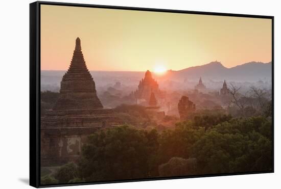 Temples of Bagan (Pagan), Myanmar (Burma), Asia-Janette Hill-Framed Stretched Canvas