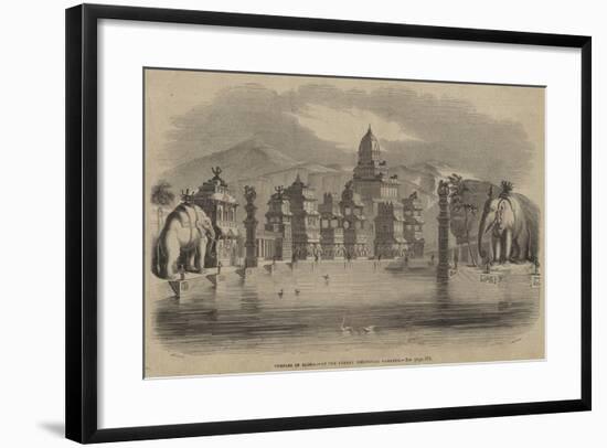 Temples of Elora, at the Surrey Zoological Gardens-null-Framed Giclee Print