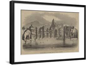 Temples of Elora, at the Surrey Zoological Gardens-null-Framed Giclee Print