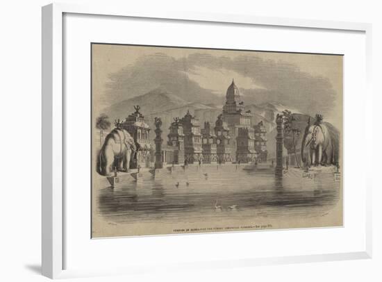Temples of Elora, at the Surrey Zoological Gardens-null-Framed Giclee Print