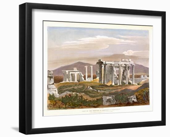 Temples of Erectheus and Pandrosus, the Acropolis, Remains of Ancient Monuments in Greece-William Cole-Framed Giclee Print