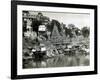 Temples on the River Ganges at Banares (Now Known as Varanasi), India, August 1911-null-Framed Photographic Print