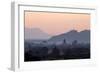 Temples, Pagodas and Stupas in Early Morning Mist at Sunrise, Bagan (Pagan), Myanmar (Burma)-Stephen Studd-Framed Photographic Print