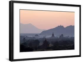 Temples, Pagodas and Stupas in Early Morning Mist at Sunrise, Bagan (Pagan), Myanmar (Burma)-Stephen Studd-Framed Photographic Print