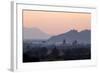 Temples, Pagodas and Stupas in Early Morning Mist at Sunrise, Bagan (Pagan), Myanmar (Burma)-Stephen Studd-Framed Photographic Print