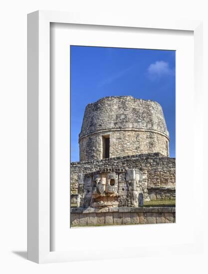 Templo Redondo (Round Temple), Mayapan, Mayan Archaeological Site, Yucatan, Mexico, North America-Richard Maschmeyer-Framed Photographic Print