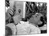 Tempo di Roma by Denys by La Patelliere with Charles Aznavour, 1963 (b/w photo)-null-Mounted Photo