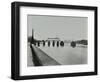 Temporary Bridge over the River Thames Being Dismantled, London, 1948-null-Framed Photographic Print