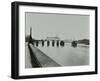 Temporary Bridge over the River Thames Being Dismantled, London, 1948-null-Framed Premium Photographic Print