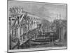 Temporary Wooden Bridge over the River Thames at Blackfriars, London, 1864-null-Mounted Giclee Print