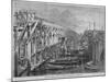 Temporary Wooden Bridge over the River Thames at Blackfriars, London, 1864-null-Mounted Giclee Print