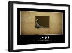 Temps: Citation Et Affiche D'Inspiration Et Motivation-null-Framed Photographic Print